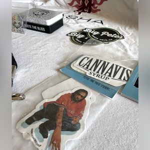 Buddies, etc… pins, stickers, and other merch